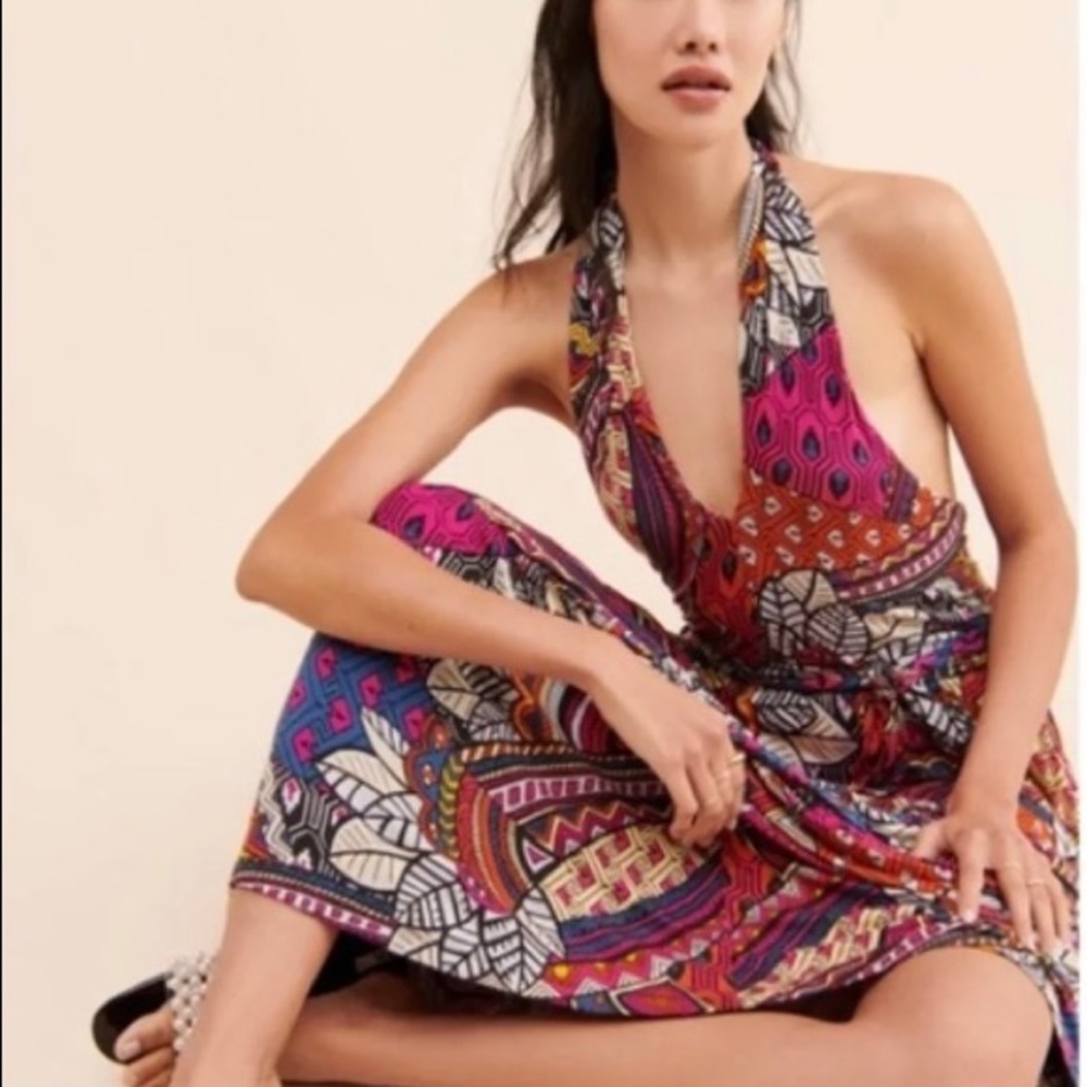 NWT Anthropologie Maeve Cynthia Halter Maxi Dress